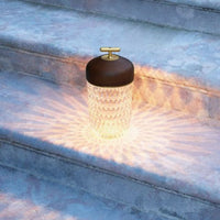 Lampe transportabel Folia, helles oder dunkles Holz